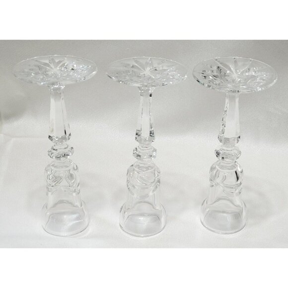 3 Marquis by Waterford Crystal Candlestick Holder Taper Candle Glass CALAIS 6" - Picture 10 of 16